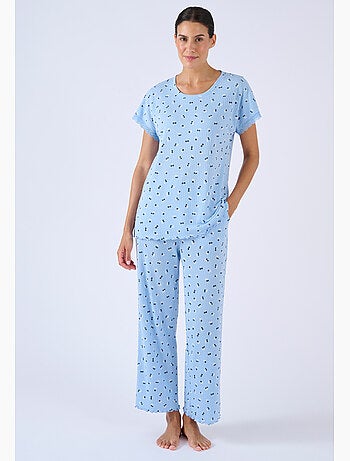Pyjama 7/8ème en maille pointelle - Damart