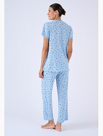 Pyjama 7/8ème en maille pointelle - Damart