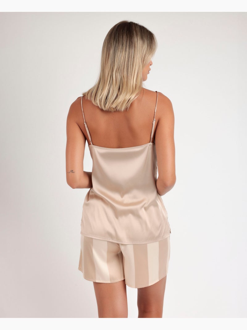 Pyjama à bretelles à rayures de luxe pour femme ADMAS CLASSIC Or - Kiabi