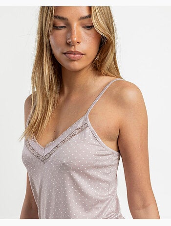 Pyjama à bretelles en dentelle à pois ADMAS CLASSIC pour femme