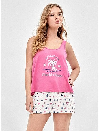 Pyjama à bretelles imprimé snoopy