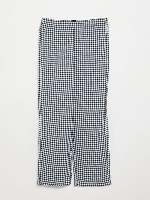 Pyjama à carreaux en flanelle - Kiabi