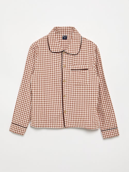 Pyjama à carreaux en flanelle - Kiabi