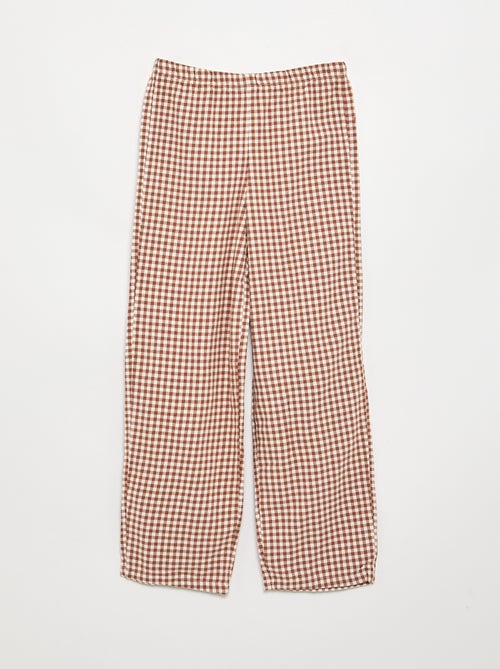 Pyjama à carreaux en flanelle - Kiabi