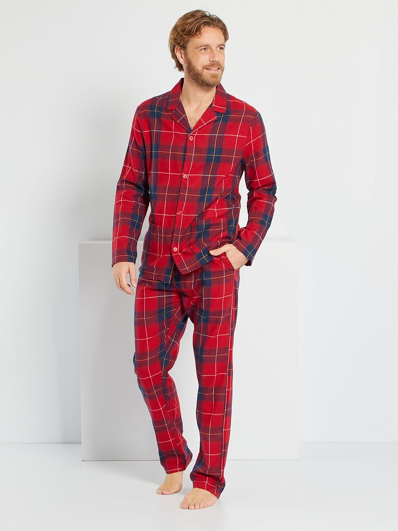 Pyjama à carreaux + sac de rangement