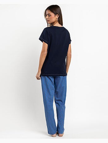 Pyjama à manches courtes à rayures classiques pour femme ADMAS CLASSIC