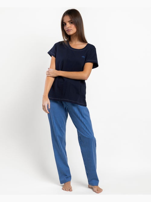 Pyjama à manches courtes à rayures classiques pour femme ADMAS CLASSIC - Kiabi Pyjama à manches courtes à rayures classiques pour femme ADMAS CLASSIC - Kiabi