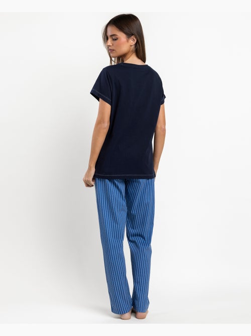 Pyjama à manches courtes à rayures classiques pour femme ADMAS CLASSIC - Kiabi Pyjama à manches courtes à rayures classiques pour femme ADMAS CLASSIC - Kiabi