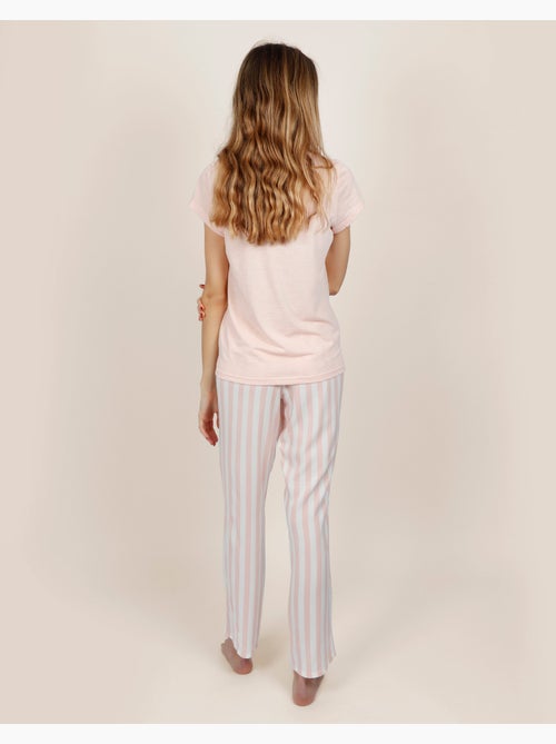 Pyjama à manches courtes à rayures classiques pour femme ADMAS CLASSIC - Kiabi Pyjama à manches courtes à rayures classiques pour femme ADMAS CLASSIC - Kiabi