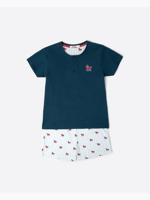 Pyjama à manches courtes à rayures Lou Lou pour garçon ADMAS - Kiabi