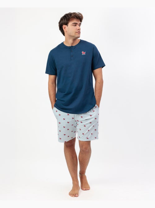 Pyjama à manches courtes à rayures Lou Lou pour homme ADMAS - Kiabi Pyjama à manches courtes à rayures Lou Lou pour homme ADMAS - Kiabi