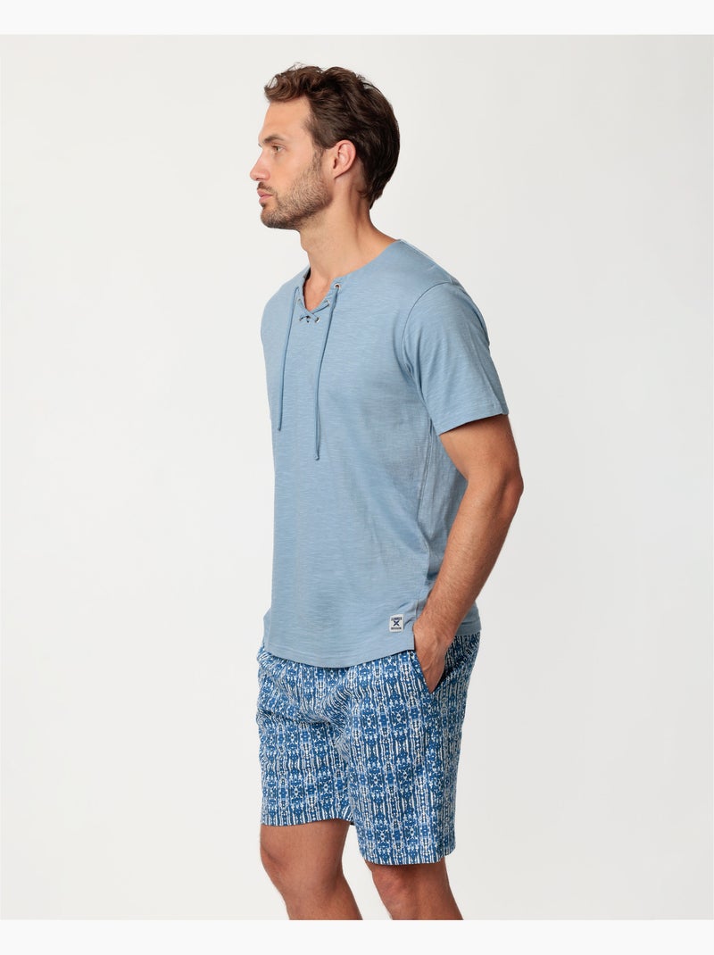 Pyjama à manches courtes ADMAS pour homme, Ibiza Trip Bleu - Kiabi