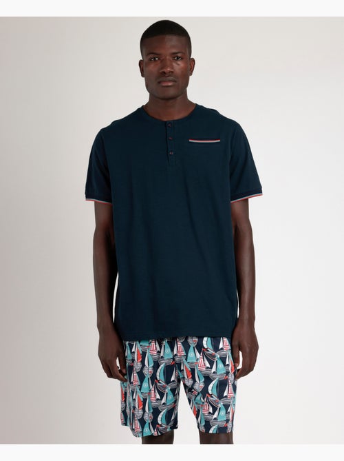Pyjama à manches courtes ADMAS pour homme, motif course de bateaux - Kiabi Pyjama à manches courtes ADMAS pour homme, motif course de bateaux - Kiabi