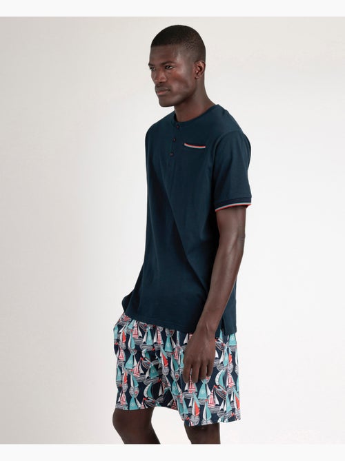 Pyjama à manches courtes ADMAS pour homme, motif course de bateaux - Kiabi Pyjama à manches courtes ADMAS pour homme, motif course de bateaux - Kiabi