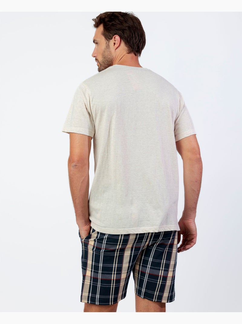Pyjama à manches courtes ADMAS Run Faster pour homme Beige - Kiabi