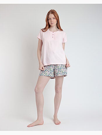 Pyjama à manches courtes ADMAS Sweet Garden pour femme
