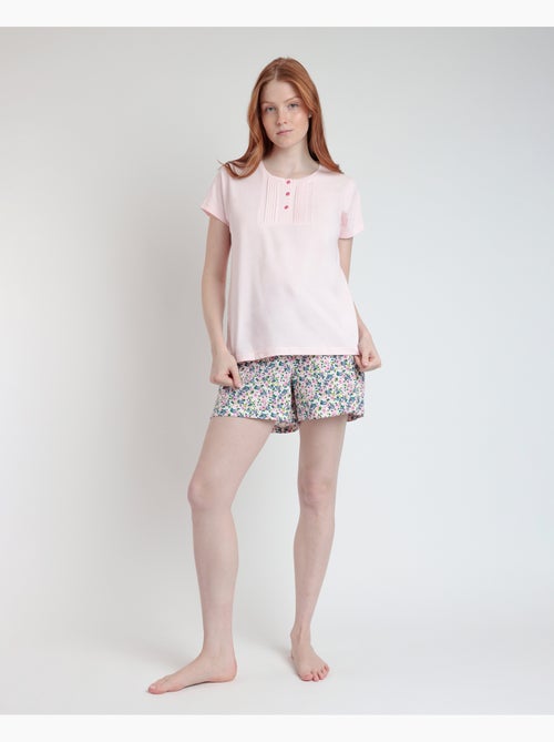 Pyjama à manches courtes ADMAS Sweet Garden pour femme - Kiabi Pyjama à manches courtes ADMAS Sweet Garden pour femme - Kiabi