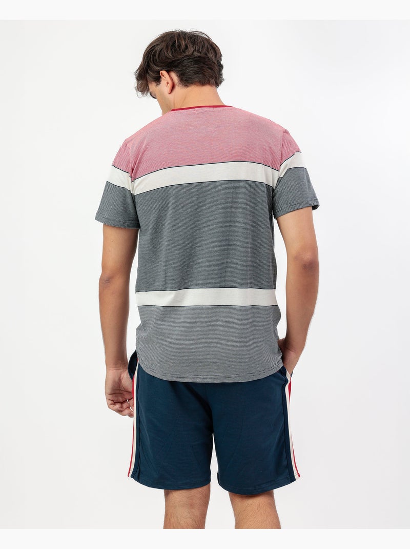 Pyjama à manches courtes Ancre pour homme ANTONIO MIRO Bleu marine - Kiabi