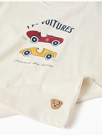 Pyjama à manches courtes avec imprimé voitures de course