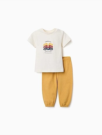 Pyjama à manches courtes avec imprimé voitures de course