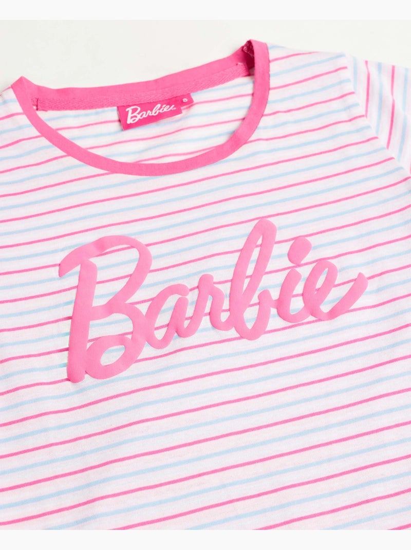 Pyjama à manches courtes BARBIE Surf Girl pour fille Rose - Kiabi