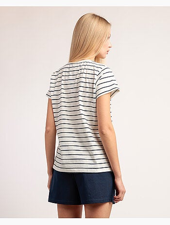 Pyjama à manches courtes bleu marine pour femme PADDINGTON CLASSIC