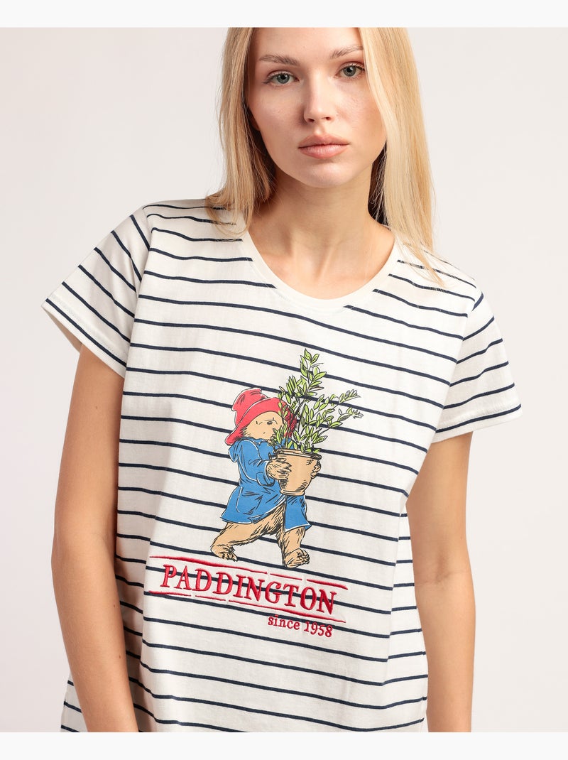 Pyjama à manches courtes bleu marine pour femme PADDINGTON CLASSIC Bleu marine - Kiabi