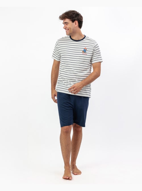 Pyjama à manches courtes bleu marine pour homme PADDINGTON CLASSIC - Kiabi Pyjama à manches courtes bleu marine pour homme PADDINGTON CLASSIC - Kiabi