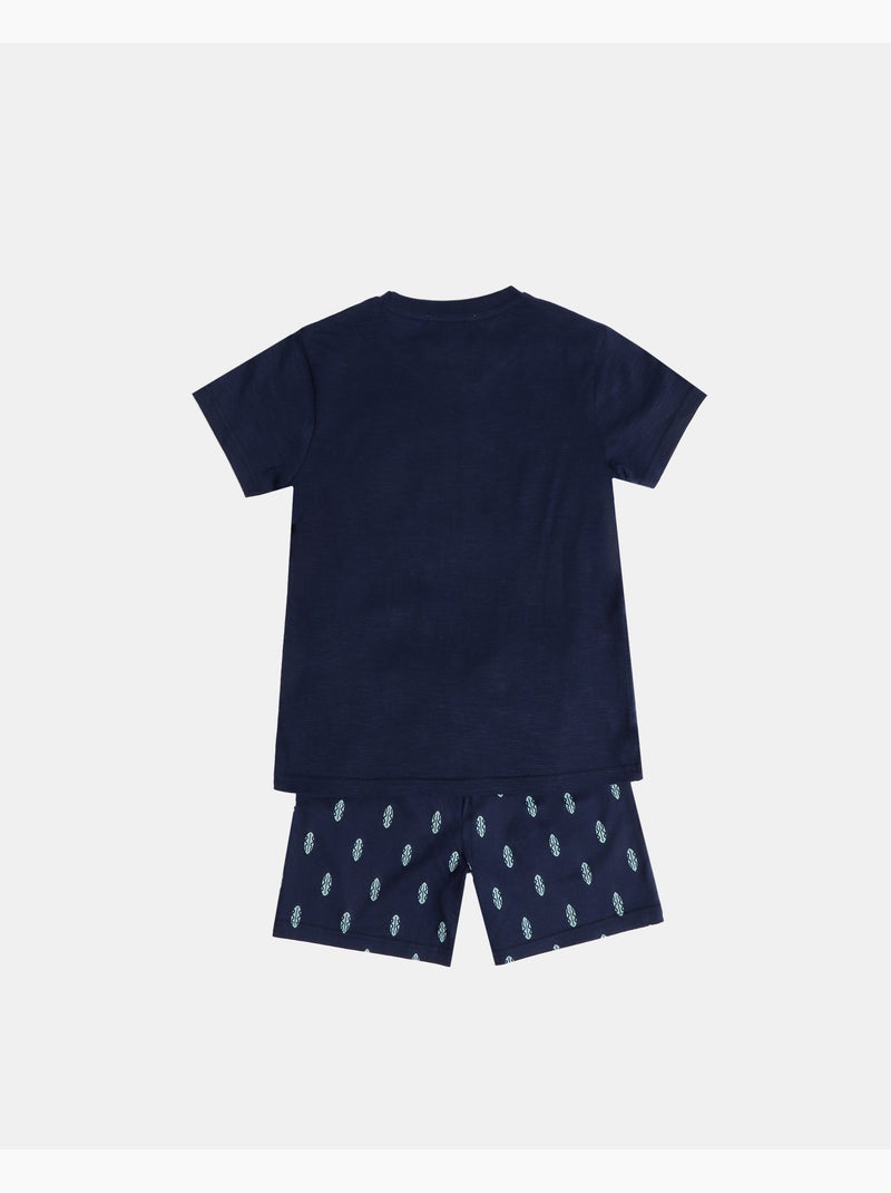 Pyjama à manches courtes California pour garçon ADMAS Bleu marine - Kiabi