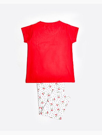 Pyjama à manches courtes cerises pour fille ADMAS