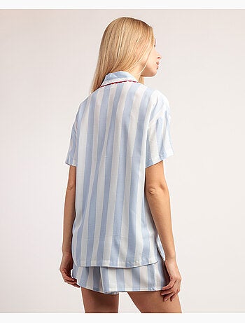 Pyjama à manches courtes classique à rayures claires pour femme ADMAS CLASSIC