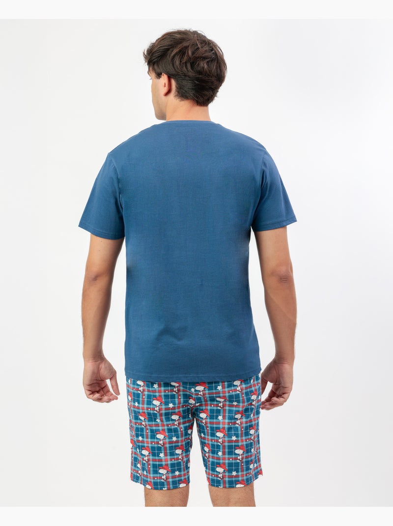 Pyjama à manches courtes Cowboy Club pour homme PEANUTS Bleu - Kiabi