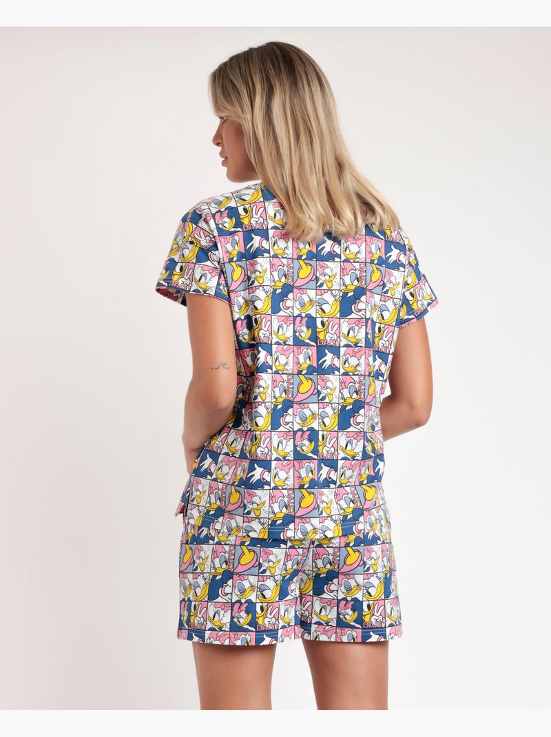 Pyjama à manches courtes Daisy Poses pour femme DISNEY Rose - Kiabi