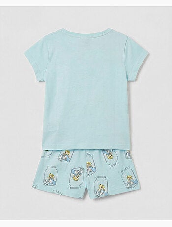 Pyjama à manches courtes Disney Blue Alice pour fille