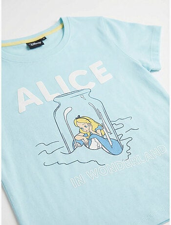 Pyjama à manches courtes Disney Blue Alice pour fille
