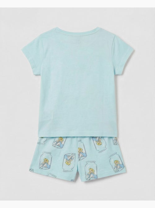 Pyjama à manches courtes Disney Blue Alice pour fille - Kiabi