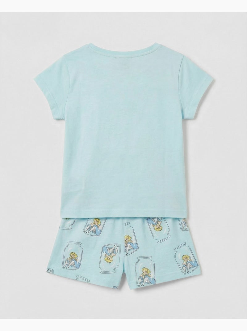 Pyjama à manches courtes Disney Blue Alice pour fille Bleu - Kiabi