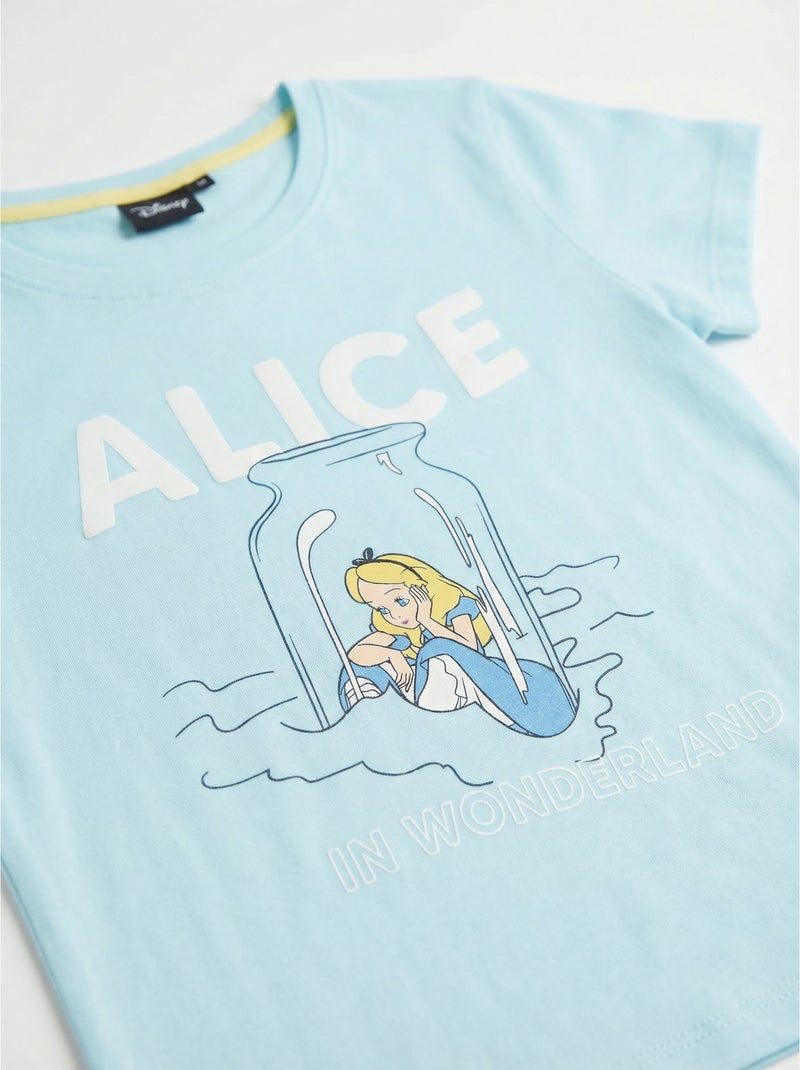 Pyjama à manches courtes Disney Blue Alice pour fille Bleu - Kiabi
