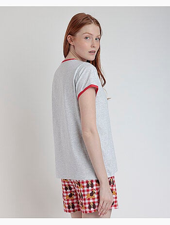 Pyjama à manches courtes Disney La Belle et le Clochard pour femme