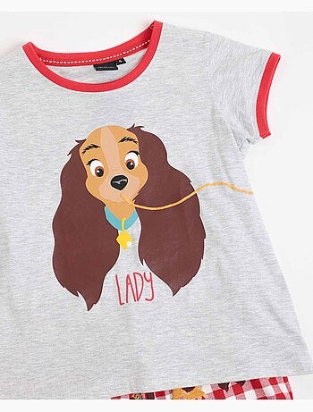 Pyjama à manches courtes Disney La Belle et le Clochard pour fille
