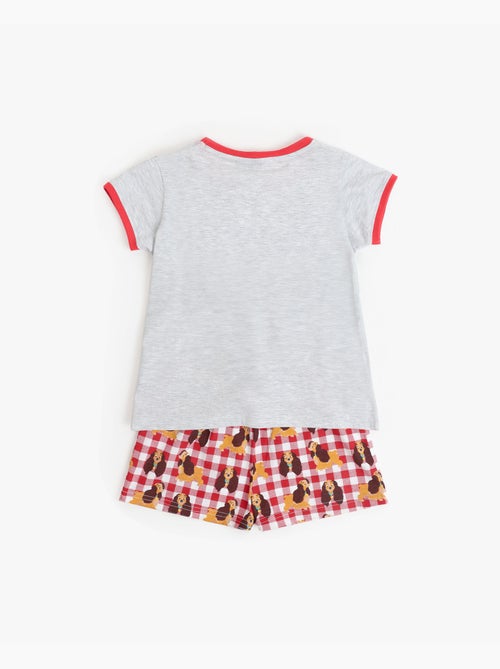 Pyjama à manches courtes Disney La Belle et le Clochard pour fille - Kiabi
