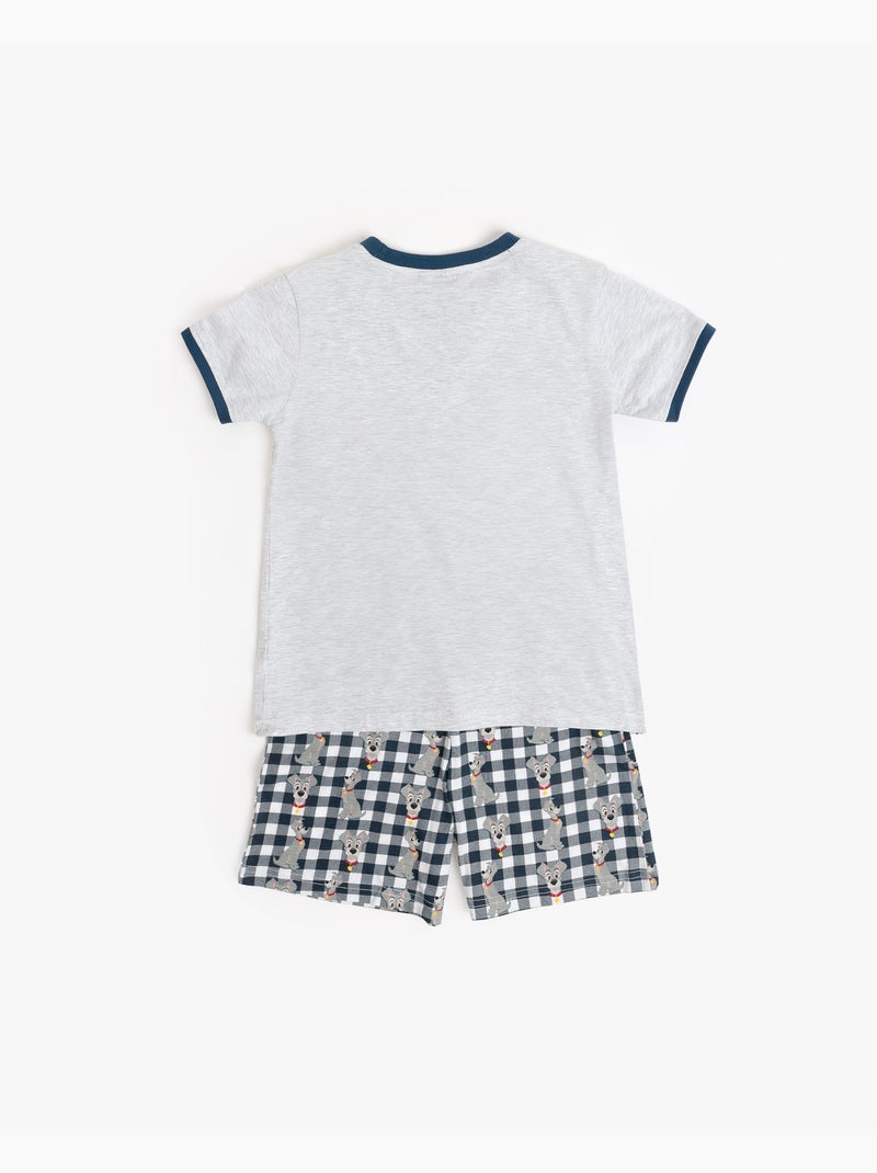 Pyjama à manches courtes Disney La Belle et le Clochard pour garçon Bleu - Kiabi