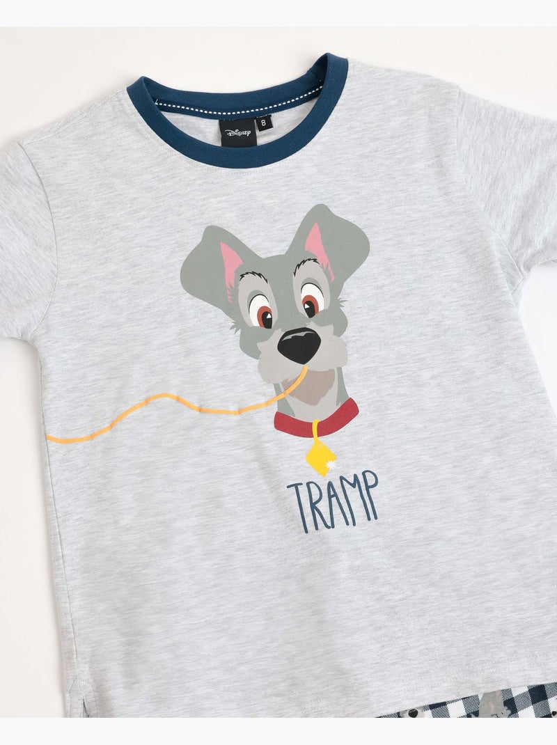 Pyjama à manches courtes Disney La Belle et le Clochard pour garçon Bleu - Kiabi