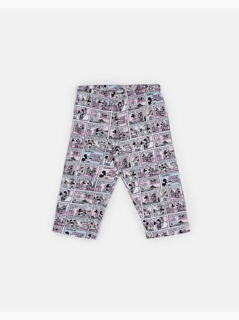 Pyjama à manches courtes Disney Mickey Comic pour fille Gris chiné - Kiabi