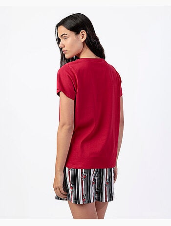 Pyjama à manches courtes Disney Mickey New York pour femme