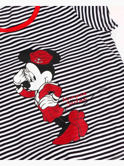 Pyjama à manches courtes Disney Minnie Sailor pour fille - Kiabi