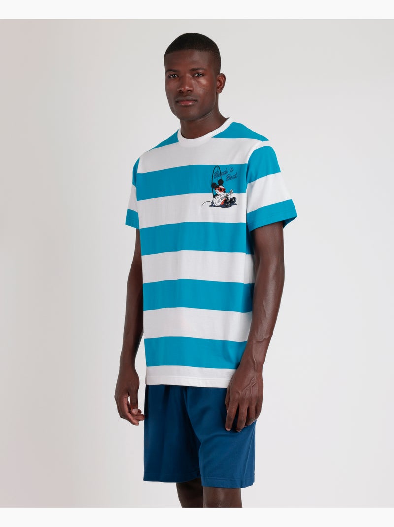 Pyjama à manches courtes Disney Ride The Wave pour homme Bleu - Kiabi