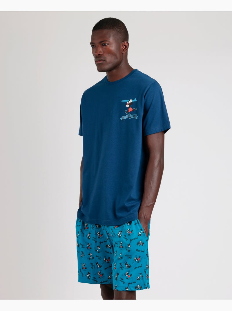 Pyjama à manches courtes Disney Ride The Wave pour homme Bleu - Kiabi