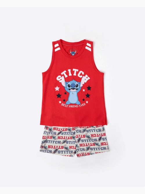 Pyjama à manches courtes Disney Stitch University pour fille - Kiabi