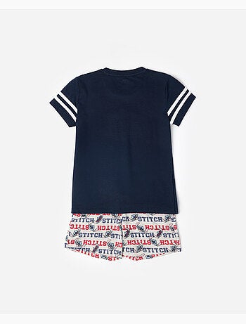 Pyjama à manches courtes Disney Stitch University pour garçon
